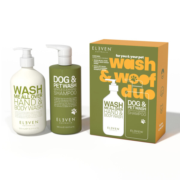 wash & woof duo, lemmikloomašampoon, koera šampoon, vegan, gluteenivaba, lemmiklooma pesu
