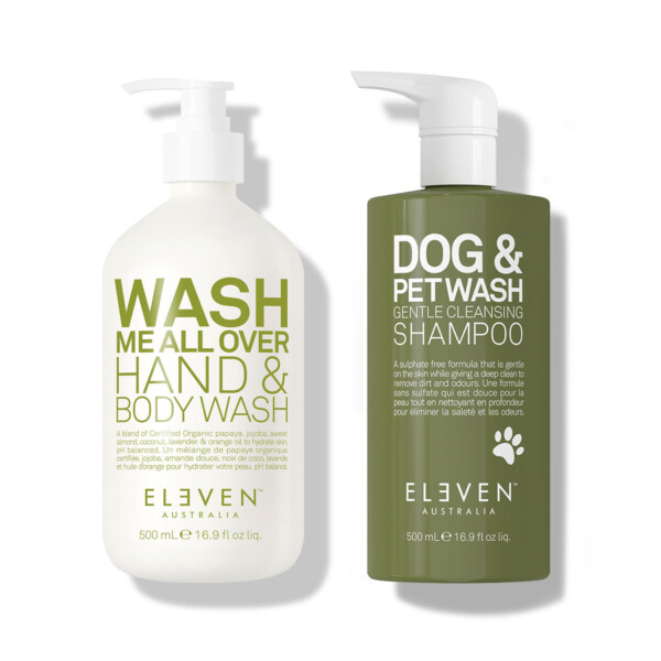 wash & woof duo, lemmikloomašampoon, koera šampoon, vegan, gluteenivaba, lemmiklooma pesu